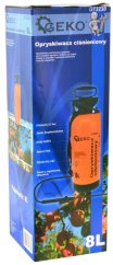 Manueller Drucksprüher 8 Liter, orange, GEKO