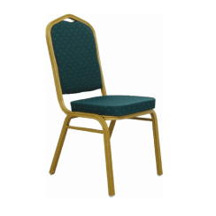 Stohovatelná židle, zelená/matný zlatý rám, ZINA 2 NEW