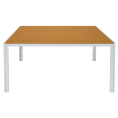 Vrtni stol, bijeli čelik/hrast, BONTO