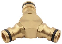Dystans łączący Strend Pro, mosiądz, 1/2";, 3-drożny (akce)