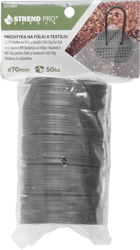 Strend Pro Clip, für Folie und Textil, Befestigung, Garten, 7cm, VE. 50 Stck.