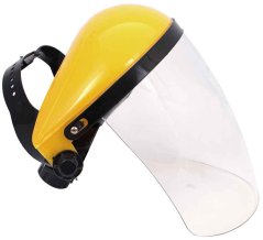 Osłona twarzy z poliwęglanu z osłoną głowy o grubości 1,5 mm, XL-TOOLS