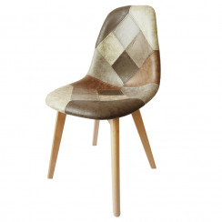 Krzesło do jadalni, patchwork/buk, SALEVA