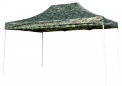 Namiot FESTIVAL 45, 3x4,5m, kamuflaż, profesjonalna blacha odporna na promieniowanie UV, bez ściany