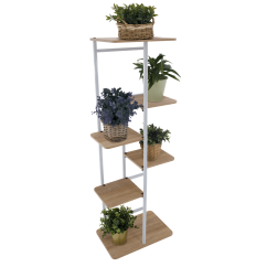 Blumenständer, Weiß/Sonoma-Eiche, LEDOR TYP 2 (akce)