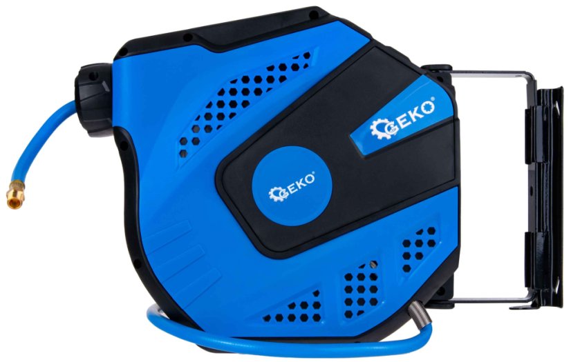 Selbstaufrollende Hängetrommel mit Luftschlauch, Länge 20 m, GEKO