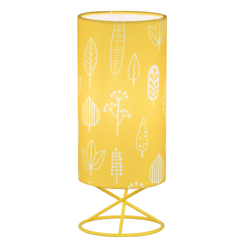 Stolna lampa, metalno/žuto tekstilno sjenilo, AVAM