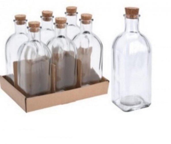 Glasflasche + Korkstopfen 500 ml KLC