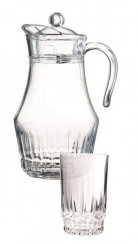 Kanne 1,8 l + 6x Tasse 270 ml bis 50°C LANCIER Glas