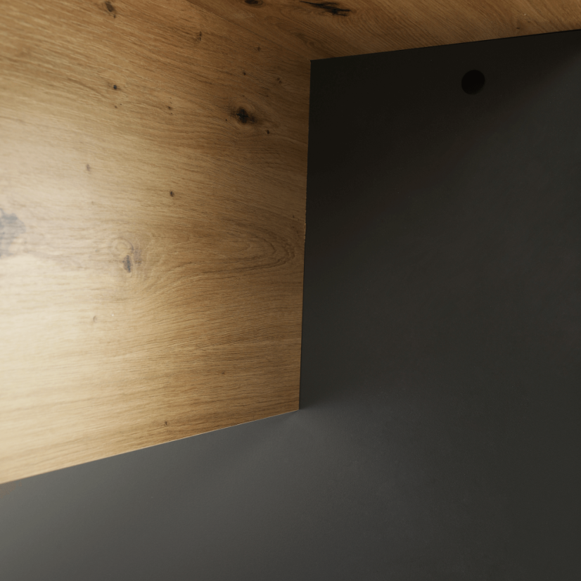 Schreibtisch, Graphit/Eiche Artisan, RIOMA NEW TYPE 11
