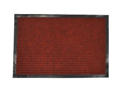 Mata 40x60 cm guma+tekstylia w paski bordowe z gumowym brzegiem