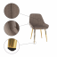 Jídelní židle, šedohnědá Taupe/gold chrom-zlatý, PERLIA