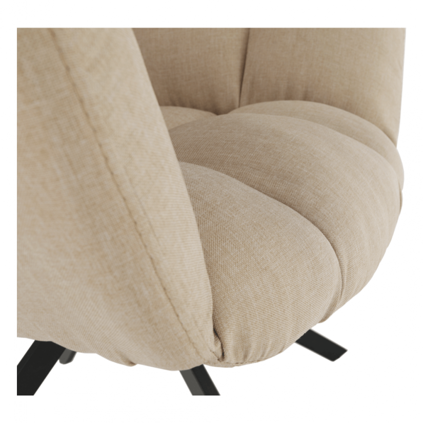 Designer-Drehstuhl, beige/schwarz, KOMODO