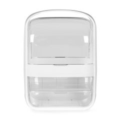 Biely kozmetický organizér so zásuvkami