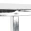 Konzolový stolík v industriálnom štýle, biela/chróm, KORNIS