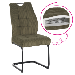 Jedilni stol, zelen/črn, KELMA