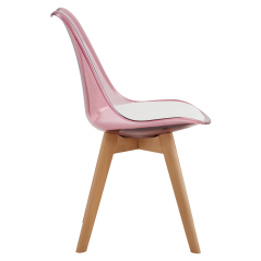 Scaun, roz transparent, acrilic/piele/feis, BALI 2 NEW (acțiune)