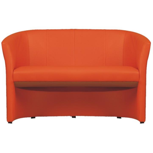 Podwójne krzesło klubowe, pomarańczowa ekoskóra, CUBA