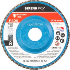 Kotúč Strend Pro Premium 115 x 22 mm, brúsny, P400