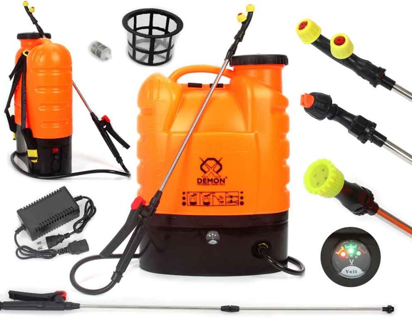 Akkusprühgerät 16 Liter, Batterie 12V-8Ah, orange, MAR-POL
