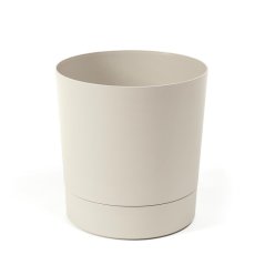 Blumentopf mit Schale UH o325 mm Aura beige Höhe 340 mm