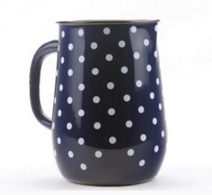 Dzbanek emaliowany 2,5L niebieski, białe kropki KLC