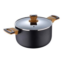 Kastról s nepriľnavým povrchom a pokrievkou 24 cm Earth Black