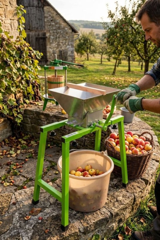 Mlynček Strend Pro OD-53207L na ovocie, nerez, 7 lit., kovový stojan