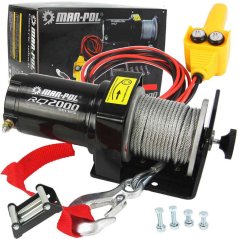 Naviják akumulátorový, 970W , 12 V, dĺžka lana 14 m, priemer 4 mm, MAR-POL (akce)