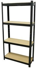 Raft metalic cu 4 rafturi din placă MDF 1500 x 750 x 300 cm, capacitate de încărcare a raftului 150 kg, XL-TOOLS