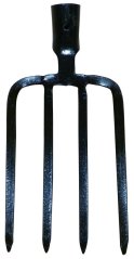 Geschmiedete Spatengabeln mit 4 Zinken, schmal ohne Griff, MacHook