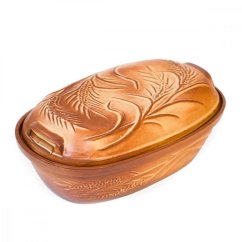 Kerámia sütőedény 5 l mázas díszített KLC