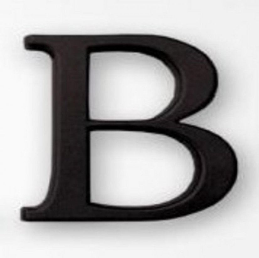Zahlenhaus Aluminium 10,5 cm Buchstabe B