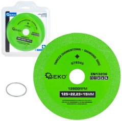 Rezný diamantový kotúč na sklo 125 x 22,2 x 15 mm, GEKO