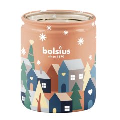 Sviečka Bolsius True Glow, 82x68 mm, lieskový oriešok/vanilka, v skle