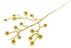 MagicHome Weihnachtszweig, GliBerries. Gold, 28 cm