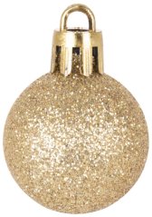 MagicHome Weihnachtskugeln, 12 Stück, 3 cm, Gold, für den Weihnachtsbaum