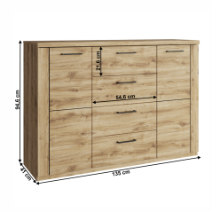 Komoda 2D4S, Dub Navarre, DRZWI