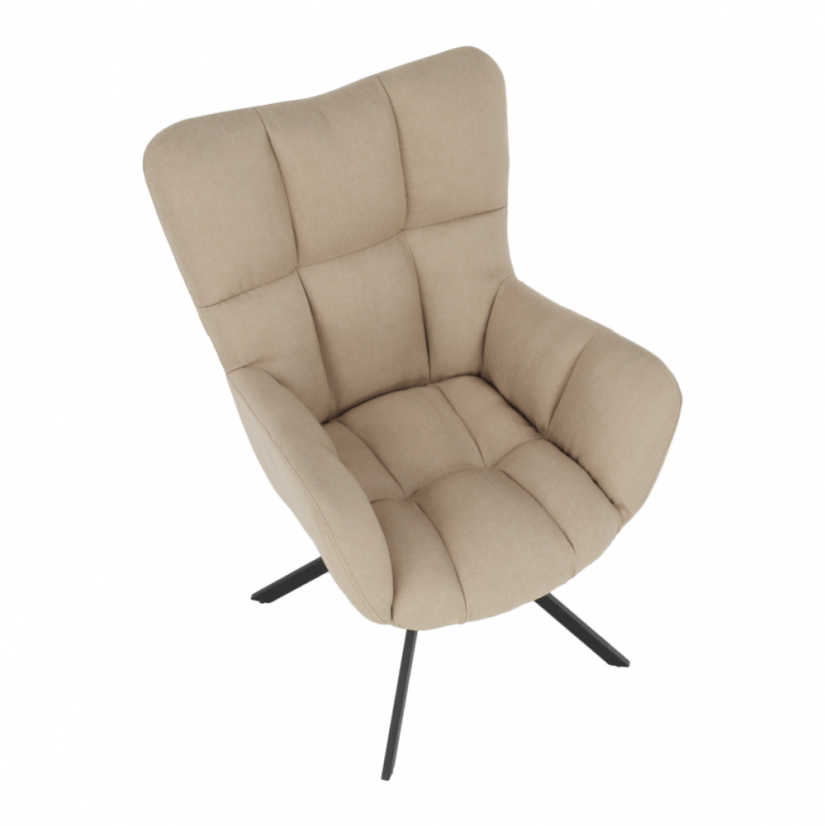 Designer-Drehstuhl, beige/schwarz, KOMODO
