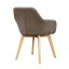 Designer-Sessel, Braun/Buche, CLORIN NEU