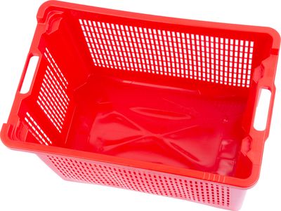 Pudełko ICS M401000, 40 lit., 56x35x31 cm, ścianki perforowane, czerwone