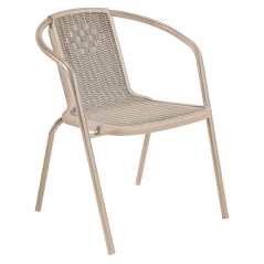 Garten-Stapelstuhl, champagner, Stahl/Kunststoff, FRENY