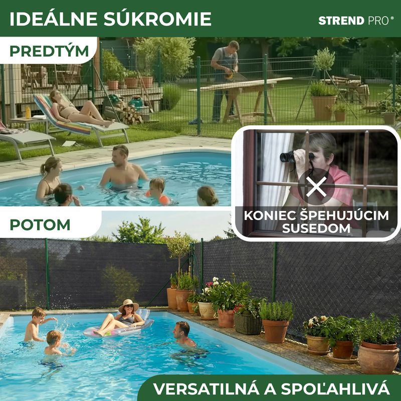 Tkanina za sjenu POPULAR.NET 1,2x10 m, HDPE, UV, 150 g/m2, 90% antracit (akce)