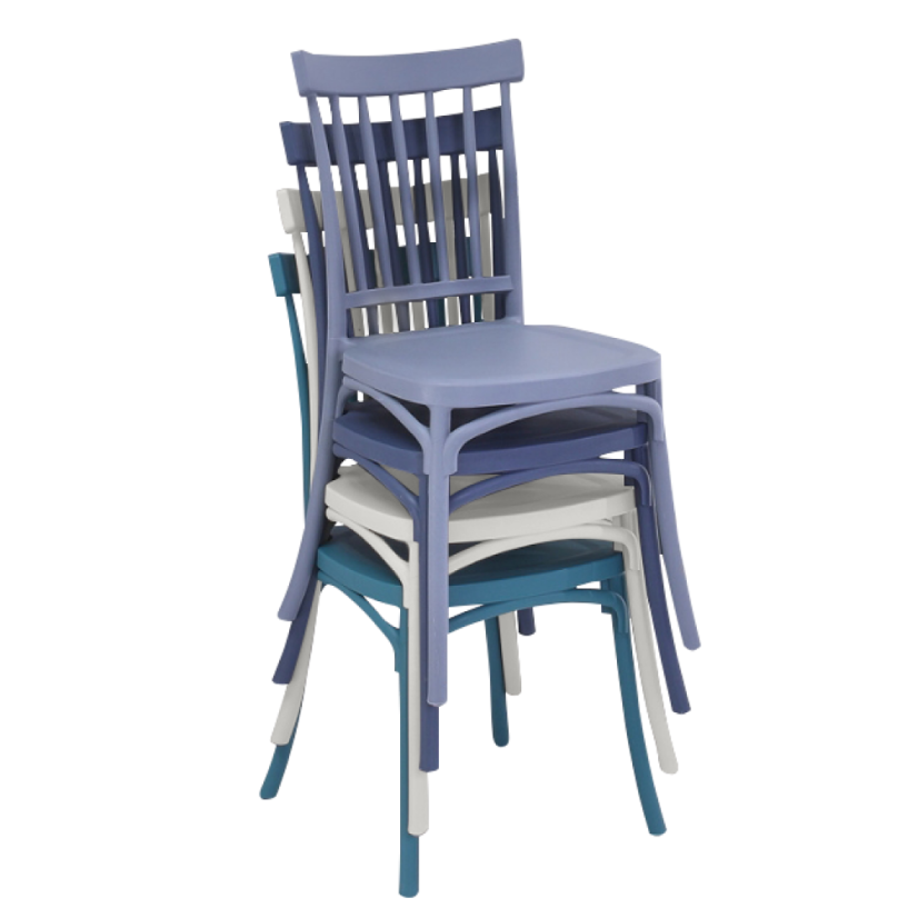 Stohovateľná stolička, sivohnedá Taupe, SAZEN