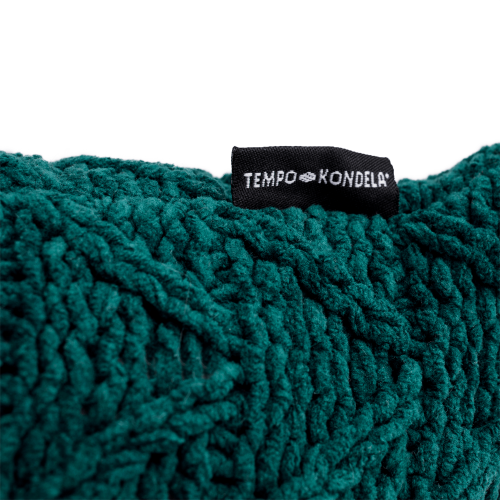 TEMPO-KONDELA USALE, pleteni jastuk, tamno zelena, 45x45