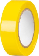 Strend Pro szalag, 19 mm, L-10 m, max. 80°C, 600V, sárga, szigetelő, ragasztó, PVC, 10 db-os csomagban