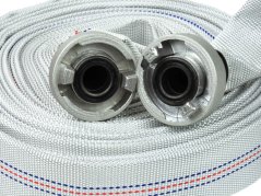 Feuerwehrschlauch 1"/26 mm, 20 m, 8 Stangen mit Enden, GEKO