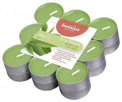 Bolsius Tealight True Scents gyertyák, tea, illatosított, zöld tea, csomag. 18 db