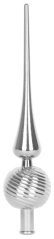 MagicHome Weihnachtsschmuck, 1 Stück, 28 cm, spitz, silber, für Weihnachtsbaum