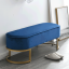 Design-Bank, blauer Samtstoff/Gold-Chrom-Gold, MIRILA NEU